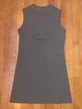 Vintage 1960s Mod-Style “Junior Touch” Shift Dress Size S/M? Space Age Beatnik